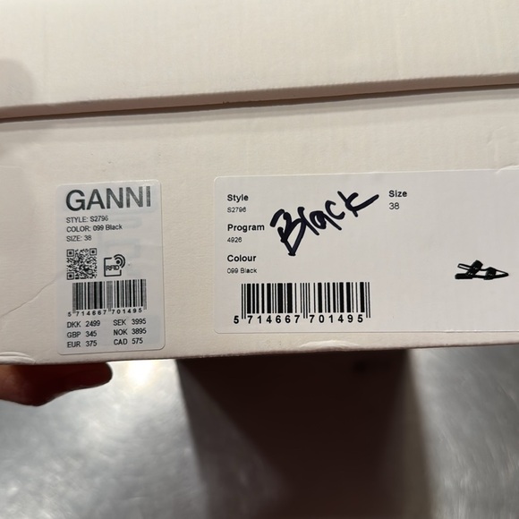 💫Ganni Black Patent Python Gold Buckle Ballerinas - Picture 13 of 13